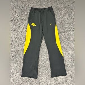 Nike Team University Of Iowa Hawkeyes NikeFIT Jogger Pants Mens Small Black Gold